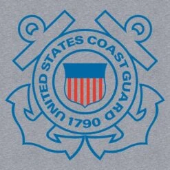 USCG -Logo T-Shirt - Heather Grey -Fashion Trend Clothing Store GSCG0002 USCGLogoMen sTee HeatherGray WEB READY frontART