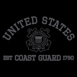 USCG - Est. 1790 T-Shirt - Black -Fashion Trend Clothing Store GSCG0003 USCG Est.1790Men sTee Black WEB READY frontART