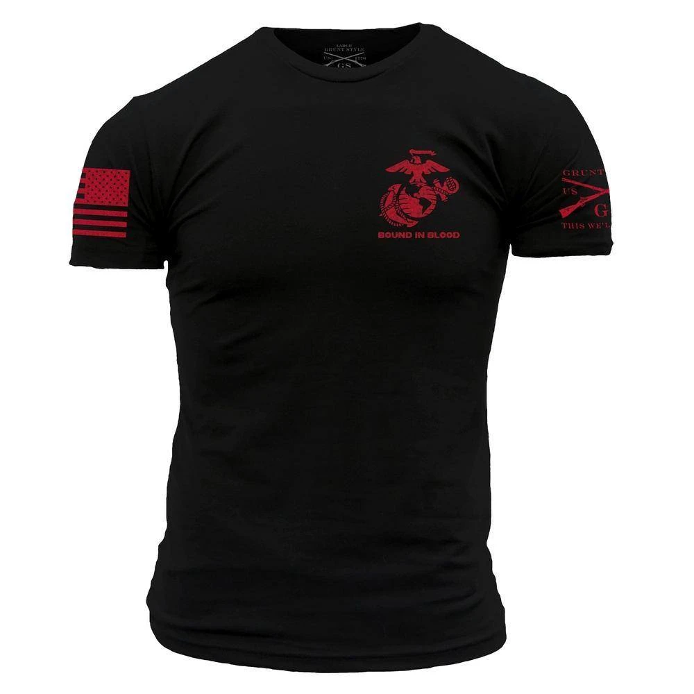 USMC - Bound In Blood T-Shirt - Black 4 USMC - Bound In Blood T-Shirt - Black - Image 2