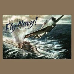 USN - Fly Navy T-Shirt - Tan -Fashion Trend Clothing Store GSNV0060 USN Fly Navy FRONT ARTWORK WEB READY min