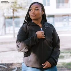 Garrison Hooded Windbreaker - Black -Fashion Trend Clothing Store ModelInfoPoster 2000x2000 Trish