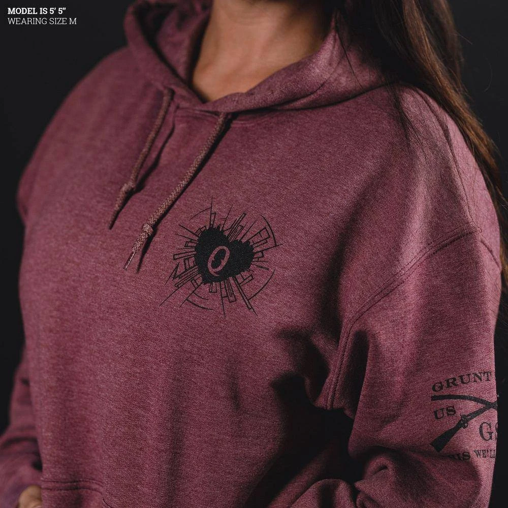 Women's Heart And Soul Of A Warrior Hoodie - Heather Maroon 6 Women's Heart And Soul Of A Warrior Hoodie - Heather Maroon - Image 4