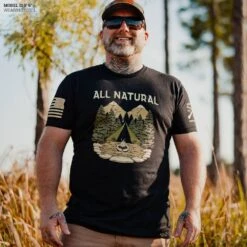 All Natural T-Shirt - Black 10 All Natural T-Shirt - Black -Fashion Trend Clothing Store Model Info Poster 2000x2000 2 GS5763All Natural Black