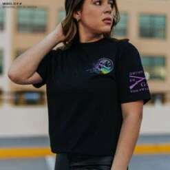 Highway To Hell T-Shirt - Black 17 Highway To Hell T-Shirt - Black -Fashion Trend Clothing Store Model Info Poster 2000x2000 2 GS5773HighwaytoHell Black