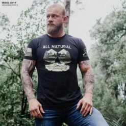 All Natural T-Shirt - Black 9 All Natural T-Shirt - Black -Fashion Trend Clothing Store Model Info Poster 2000x2000 3 GS5763All Natural Black 1