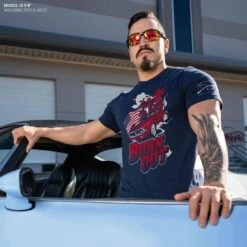 Burn Out T-Shirt- Navy 9 Burn Out T-Shirt- Navy -Fashion Trend Clothing Store Model Info Poster 2000x2000 GS5546 BurnOutMen sTee Navy