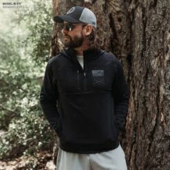 Men's Firewatch Hoodie - Black -Fashion Trend Clothing Store Model Info Poster 2000x2000 GS5681FirewatchHoodie Black