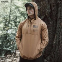 Men's Firewatch Hoodie - Coyote -Fashion Trend Clothing Store Model Info Poster 2000x2000 GS5682FirewatchHoodie Coyote