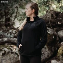 Women's Firewatch Hoodie - Black -Fashion Trend Clothing Store Model Info Poster 2000x2000 GS5687WomensFirewatchHoodie Black