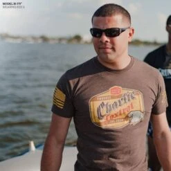 Charlie Foxtrot Brewing T-Shirt - Heather Brown -Fashion Trend Clothing Store Model Info Poster 2000x2000 GS5741 CharlieFoxtrotBrewing HeatherBrown 2 1