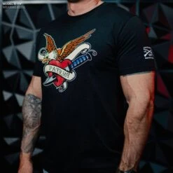 Patriot Ink T-Shirt - Black -Fashion Trend Clothing Store Model Info Poster 2000x2000 GS5793PatriotInk Black 1