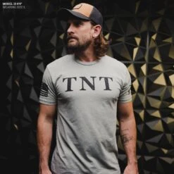 TNT T-Shirt - Dark Heather Gray -Fashion Trend Clothing Store Model Info Poster 2000x2000 GS5909 Men sTNTTee DarkHeatherGray 3