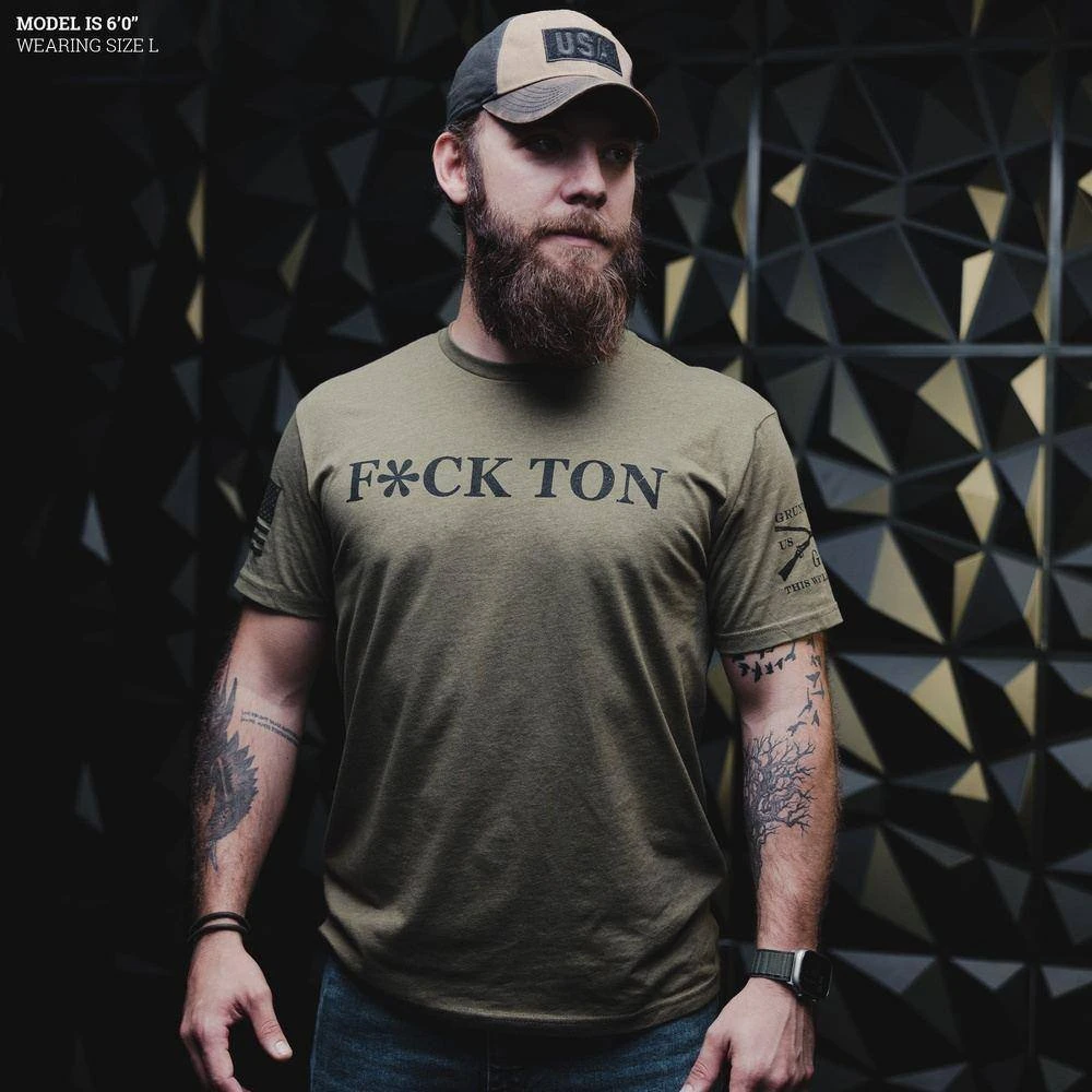 F*ck Ton T-Shirt - Military Green 4 F*ck Ton T-Shirt - Military Green - Image 2