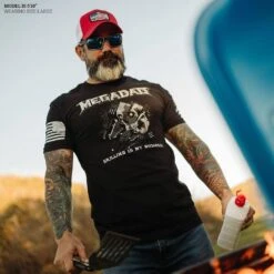 MegaDad T-Shirt - Black -Fashion Trend Clothing Store Model Info Poster 2000x2000 GS5468 MegaDad