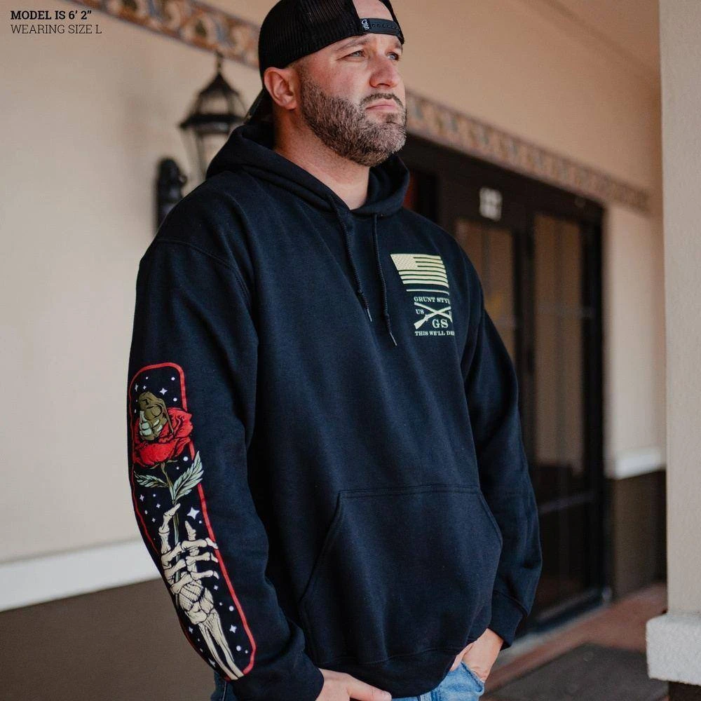 Death Rose Hoodie - Black 4 Death Rose Hoodie - Black - Image 2