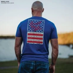 Grunt Style Stars & Bars T-Shirt - Royal -Fashion Trend Clothing Store Model Info Poster 2000x2000 copy5