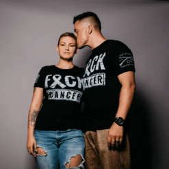 F*ck Cancer Throwback T-Shirt - Black -Fashion Trend Clothing Store Poster 2000X2000 FuckCancer 3