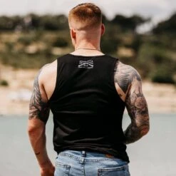 Men's Rifle Flag Tank - Black -Fashion Trend Clothing Store Poster NO TEXT 2000X2000 RifleFlagTank Back