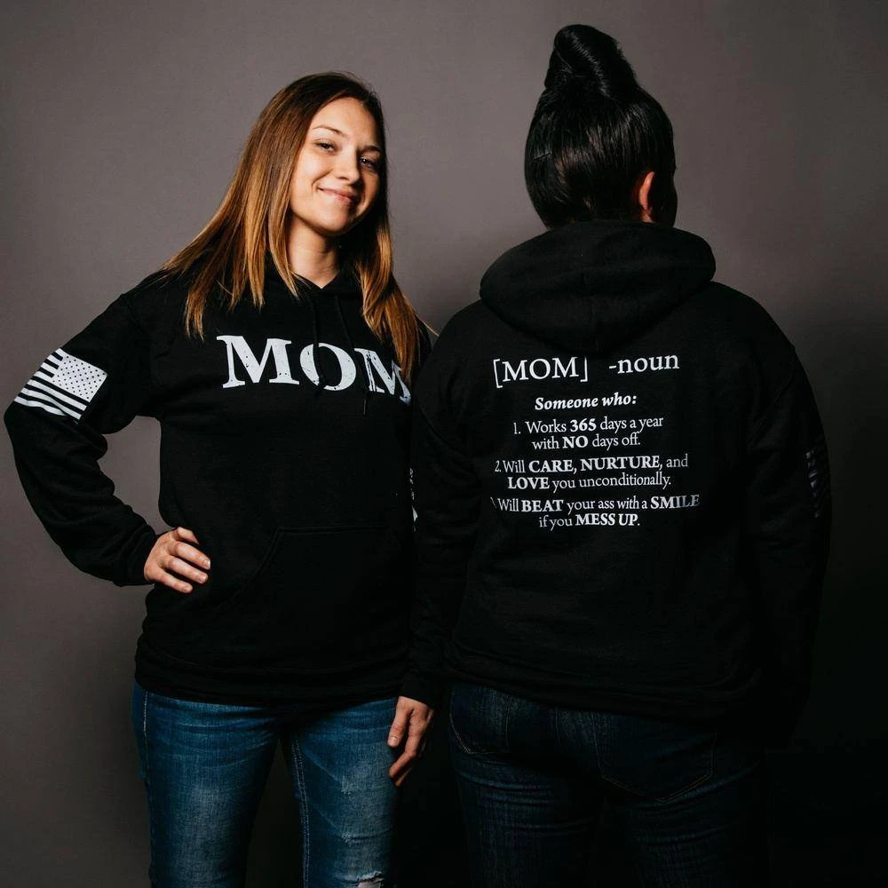 Women's Mom Defined Hoodie - Black 5 Women's Mom Defined Hoodie - Black - Image 3